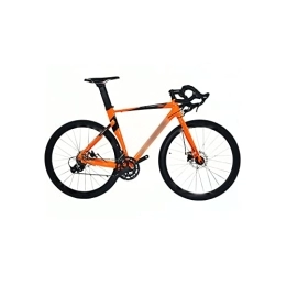 TABKER Vélos de routes TABKER Vélo de Route Racing Road Bikes Aluminum Alloy Men's Bikes Multi-Speed Handlebars Road Bikes Adult City Bikes (Color : Orange, Size : M)