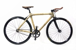 URBAM vélo URBAM Vélo en Bambou Fixie / Single Speed Black Edition, Naturel (54 (pour Personnes Entre 160 et 180cm))