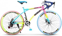 Aoyo Vélos de routes Vélo de route, 24x 26 pouces Vélos, double disque de frein, cadre en acier au carbone à haute, Route de vélos de course, et les femmes des hommes adultes seulement (Color : A)