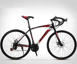 HJRBM vélo Vélo de route 26 pouces, vélos 24 vitesses, frein à double disque, cadre en acier à haute teneur en carbone, course de vélo de route, hommes et femmes, adultes seulement 6-6, fengong blanc (couleur :
