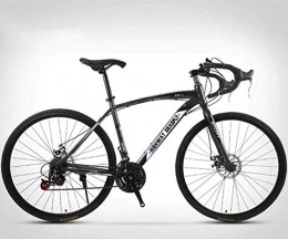 HJRBM vélo Vélo de route 26 pouces, vélos 24 vitesses, frein à double disque, cadre en acier à haute teneur en carbone, course de vélo de route, hommes et femmes, adultes seulement 6-6, jianyou blanc (couleur :