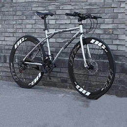 XSLY vélo XSLY Cool Gray noir de vélos for hommes, 24 vitesses 26 pouces Vélos de femmes, Cadre en acier au carbone à haute adulte Vélos de route, Double Frein à disque Cyclisme Course, Extérieur roues Vélos Ro
