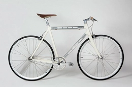 Andrea Colussi vélo Édition limitée, vélo Single Speed démontable Taddeo, Color Crème, Made in Italy, (L)