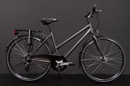 MIFA Vélos de villes 28 "Aluminium Mifa Femme Trekking Vélo Shimano 21 vitesses Moyeu dynamo Gris RH 50 cm