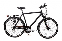 MIFA vélo 28"Aluminium Mifa Shimano Trekking Vlo pour homme 21vitesses Moyeu dynamo Noir RH 55cm