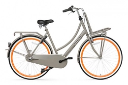 Unbekannt Vélos de villes 28 "Basic + popal Daily Dutch 2800 Femme Holland Vélo 3 vitesses, Gris / orange fluo