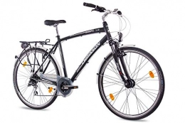 CHRISSON Vélos de villes 28 "Luxe Aluminium City Bike Trekking Cylindre de Messieurs chrisson sereto 1.0 avec 24 g Shimano STVZO Noir mat