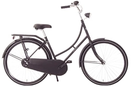 amiGO Vélos de villes Amigo Classic C1 Vélo pour femme – Vélo 26" fille – Vélo hollandais pour femme – Convient à partir de 160-170 cm – Vélo de ville avec frein à main, éclairage et support de vélo – Noir