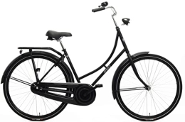 amiGO Vélos de villes Amigo Classic C3 City Bike – Vélo pour femme 28" – Vélo hollandais pour femme – Convient à partir de 170 à 175 cm – Vélo de ville avec frein à main, éclairage, cadenas et support de vélo – Noir