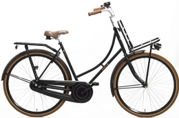 amiGO Vélos de villes Amigo Go Basic City Bike – Vélo pour femme 28" – Vélo hollandais pour femme – Convient à partir de 170-175 cm – Vélo de ville avec frein à main, éclairage et support de vélo – Noir