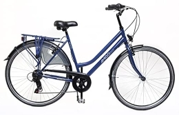 amiGO Vélos de villes Amigo Moves - Vélos de Ville pour Femmes - Vélo pour Femmes 28 Pouces - Convient à partir de 180-185 cm - Shimano 6 Vitesses - Vélo de Ville avec Frein à Main, béquilles pour vélo et éclairage - Bleu
