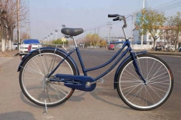  Vélos de villes Bicyclette 26 Pouces, Unisexe Portable Vélo Ville Acier Carbone Cadeau De Fête des Pères-Bleu Marin