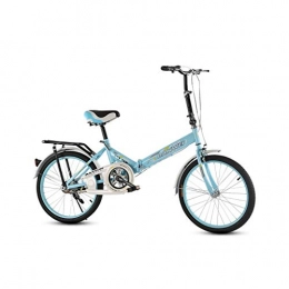 BIKESJN vélo BIKESJN 20 Pouces vélo vélo Pliant Ville vélo léger vélo Ville Pliable vélo Adulte étudiants Ville Banlieue vélo entièrement assemblé vélo Shopper vélo ( Color : Blue )