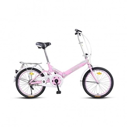 BIKESJN vélo BIKESJN Vélo Pliant Vélo Ultraléger Étudiant Vélo Mini Vélo Adulte Universel Vélo Ville Vélo Commuter 20 Pouce Vélo Compact (Color : Pink)