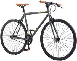BIKESTAR vélo BIKESTAR Vélo de Route VTC 28 Pouces CTB | Vélo Urbain Fixie Single Speed Cadre 53 cm | Anthracite