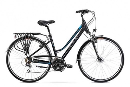 breluxx Vélos de villes breluxx® Vélo de ville 28" en aluminium pour femme FS – Gazela 3, noir / bleu, modèle 2021
