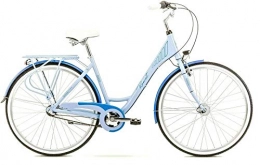 breluxx Vélos de villes Breluxx® Vélo pour femme 28" en aluminium moderne 3, frein à rétropédalage, Nexus 3 vitesses, dynamo moyeu + éclairage, rétro vélo, bleu – Modèle 2020