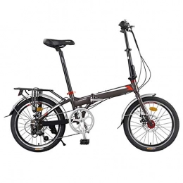 CHEZI Vélos de villes CHEZI FoldingCadre en Aluminium Pliant de Bicyclette pour vélo portatif d'hommes et de Femmes 20 Vitesses 7 Pouces