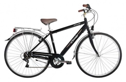 CINZIA Vélos de villes CINZIA Amalfi 28 Shimano Vélo pour homme, 6 vitesses, aluminium noir
