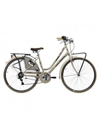 CINZIA vélo CINZIA Velo City Bike 28 Gipsy Acier Femme 6 Vitesses Gris Taille 45 (Shimano rs-35+ty-21)