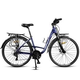 DJYD 24 Vitesse Route, Adulte Hommes Aluminium Cadre de vélo de Banlieue, Route de vélos avec Freins à Disque mécanique, 700 * Roues 38C, City Utility Bike, Noir FDWFN (Color : Blue)