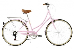 FabricBike Vélos de villes FabricBike Step City Lady's Step Through Urban Bike 7 Speed (Sweet Pink)