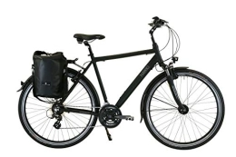 Hawk Vélos de villes HAWK Trekking Gent Premium Plus Sac inclus Noir 52 cm