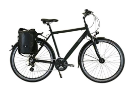 Hawk Vélos de villes HAWK Trekking Gent Premium Plus Sac inclus Noir 57 cm