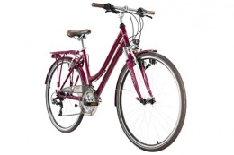 KS Cycling Vélos de villes KS Cycling Vélo de randonnée Vegas pour Femme - 28" - Rouge - Guidon Plat - RH 48 cm.