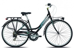 Legnano Vélos de villes Legnano Cycle 441 Smeralda, City Bike Femme, Femme, 4L441N48, Noir / Gris, 48