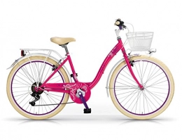 MBM Vélos de villes MBM 200 / 18 Fleur, vélo de Trekking et Citta Mixte Enfant Taille Unique Rosa A18