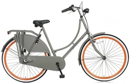 Unbekannt Vélos de villes POPAL 28 S3 Omafiets OM28 S3 Vélo hollandais 3 vitesses pour femme, Femme, Gris / orange fluo, 28 pouces
