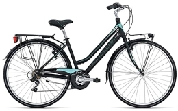 BOT Vélos de villes Shimano Vélo 200 pour femme, 6 V, noir, vert mat, H44