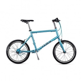 TDJDC JDC-V20, 20"Aucune chaîne en Alliage d'aluminium Double V Frein vélo de Ville, vélo de Sport de Loisirs, vélo d'entraînement d'arbre, Petite Roue vélo (Bleu, 3 Vitesses)