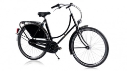 Tulipbikes Vélos de villes Tulipbikes Hollander, Le vélo Hollandais Original et Unique, Noir Brillant, 3 Vitesses Shimano, Hauteur de Cadre 50cm