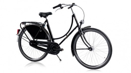 Tulipbikes vélo Tulipbikes Hollander, Le vélo Hollandais Original et Unique, Noir Brillant, monovitesse, Hauteur de Cadre 50cm