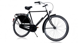 Tulipbikes Vélos de villes Tulipbikes Hollander, Le vélo Hollandais Original et Unique, Noir Brillant, monovitesse, Hauteur de Cadre 57cm