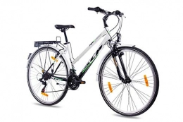 Unbekannt vélo Unbekannt '28 "City Bike Trekking Cylindre de vélo pour Femme KCP terr ION Lady avec 18 Vitesses Shimano Noir / Blanc