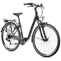 Leaderfox Vélos de villes Velo Musculaire City Bike 28 Leader Fox Region 2022 Femme Noir 7v Cadre alu 17 Pouces (Taille Adulte 165 à 173 cm)