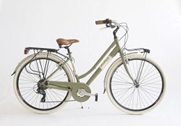LUKRA Vélos de villes Via Veneto 605A Vélo pour femme, fabriqué en Italie, femme, verde oasi