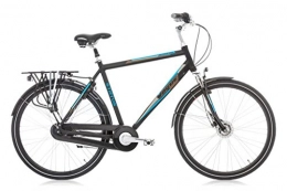 Vogue Vélos de villes Vogue Statut Homme Holland City Bike Vélo 28 "7 vitesses Noir Noir / bleu 71 cm