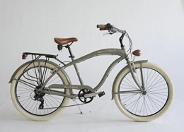 Via Veneto Vélos de villes Vélo Cruiser pour homme, fabriqué en Italie, Via Veneto, Homme, green matt