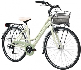 Cicli Adriatica Vélos de villes Vélo Cycles Adriatique sity 3 pour femme, châssis en aluminium, roue de 28 dérailleur shimano, Taille 45, trois couleurs disponibles, femme, Verde Opaco