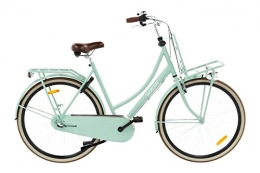 Nogan Vélos de villes Vélo de transport Nogan Vintage | Vélo femme | 3 vitesses | 28 pouces - 57 cm | Pour longueur 1, 74 m - 1, 95 m | Vert clair | Avec porte-bagages avant
