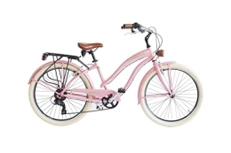 Velomarche vélo Vélo femme SUNONTHEBEACH 26 6 V cadre aluminium taille 43 rose