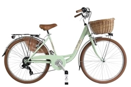 BICICLETTE CANELLINI Vélos de villes Vélo femme vénus vie douce 26" shimano ctb ville ville ville vélo (Vert Clair)