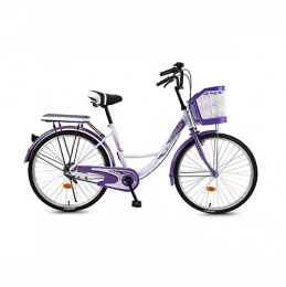  Vélos de villes Vélo Féminin, Vélo De Ville, Vélo Rétro, 26 Pouces, Une Seule Vitesse, Déesse Pourpre (Color : Purple)