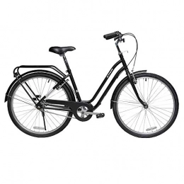 MLSH vélo Vélo noir rétro, vélos de route urbains en acier de haute dureté pour plein air, 26 '' vélo de vitesse décontracté mâle / femelle, vélos étudiants