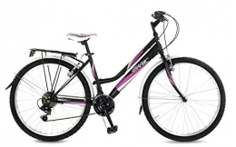 Velomarche Vélos de villes Vélo pour femme, Graphic, 26", Shimano 18 V, noir mat.