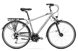 Genérico Vélos de villes Vélo Romet Trekking Citybike ctb aluminium shimano alivio royal Wagant 5 (L, Argent)